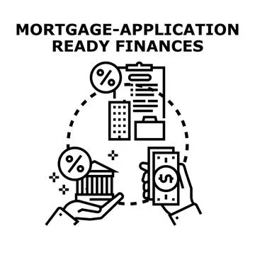 Mortgage application process concept for dream home Stock Illustration