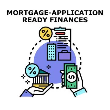 Mortgage application process concept for dream home Stock Illustration