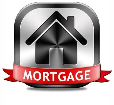 Mortgage button Stock Illustration