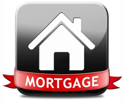 Mortgage button Stock Illustration