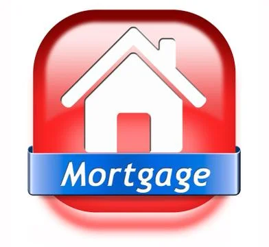 Mortgage button Stock Illustration