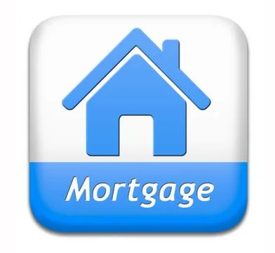 Mortgage button Illustrazione stock