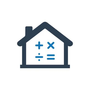 Mortgage Calculation Icon Stock Illustration