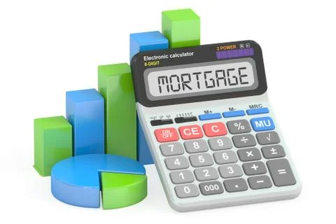 Mortgage concept, 3D rendering Ilustración de archivo