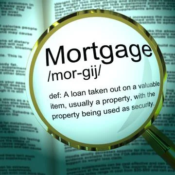 Mortgage concept icon means saving for a house and getting a loa Ilustración de archivo