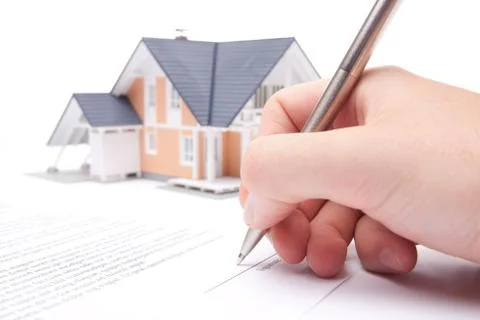 Mortgage contract Stock Photos