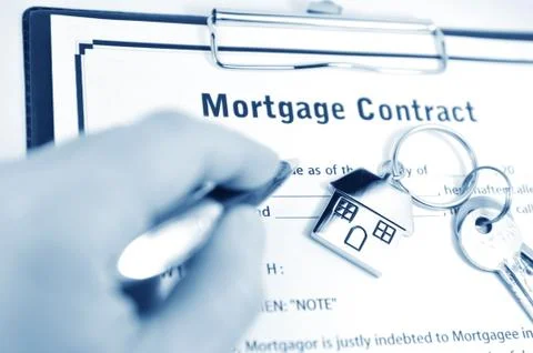 Mortgage contract Stock Photos