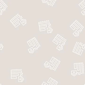 Mortgage decrease in interest payments line seamless pattern Stock Illustration