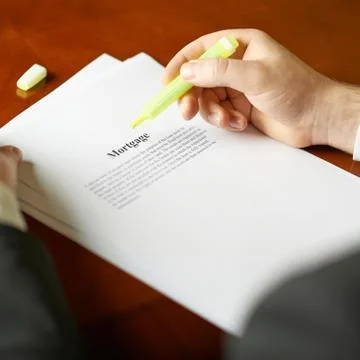 Mortgage definition composition Stock Photos