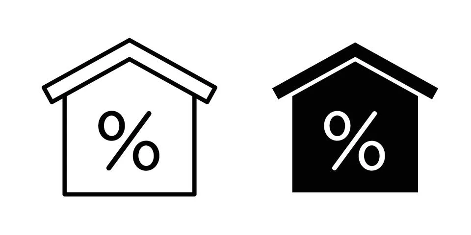 Mortgage icon for design projects and web UI Stock Illustration