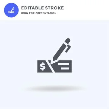 Mortgage icon vector, filled flat sign, solid pictogram isolated on white, logo Stock Illustration
