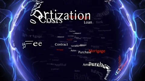 MORTGAGE Keywords Animation, Background, Loop Stock-Footage 154334086