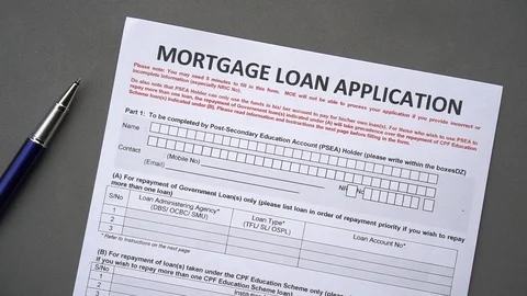 Mortgage loan application form Stock Footage 94663494