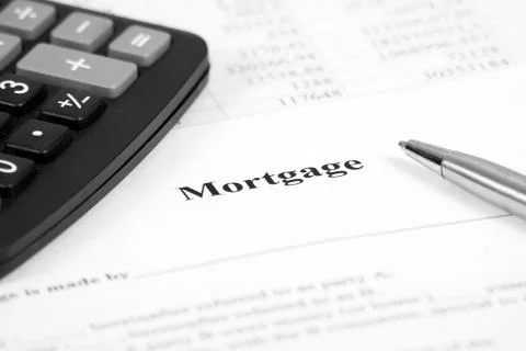 Mortgage loan commitment document. Stock Photos