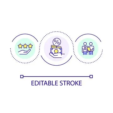 Mortgage preapproval loop concept icon Stock Illustration