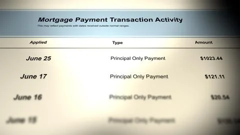 Mortgage Principal Paying in a Lender Database 00000 Stock Illustration