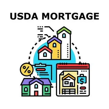Mortgage program offering housing loan support Illustration