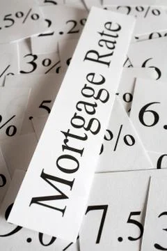 Mortgage rate concept Stock Photos