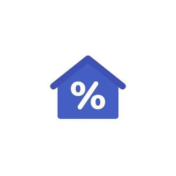 Mortgage rate vector flat icon Stock Illustration