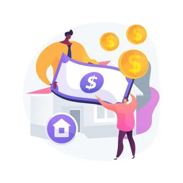 Mortgage relief program abstract concept vector illustration. Stock Illustration