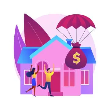 Mortgage relief program abstract concept vector illustration. Stock Illustration