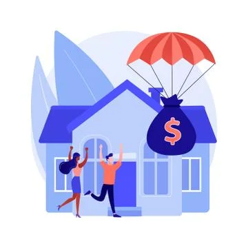 Mortgage relief program abstract concept vector illustration. Stock Illustration