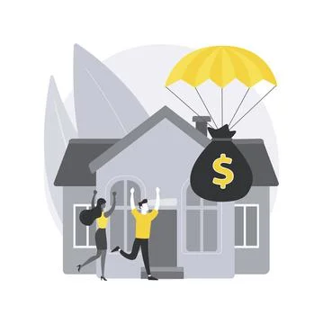Mortgage relief program abstract concept vector illustration. Stock Illustration