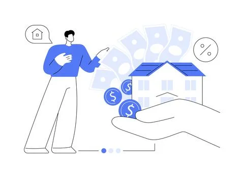 Mortgage relief program abstract concept vector illustration. Stock Illustration