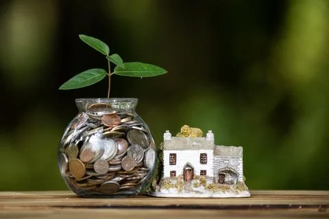 Mortgage solution defines home security. Mortgage planning increases saving.. Fotos Stock