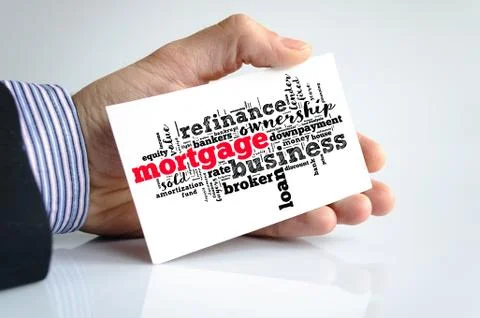 Mortgage word cloud collage Stock Photos