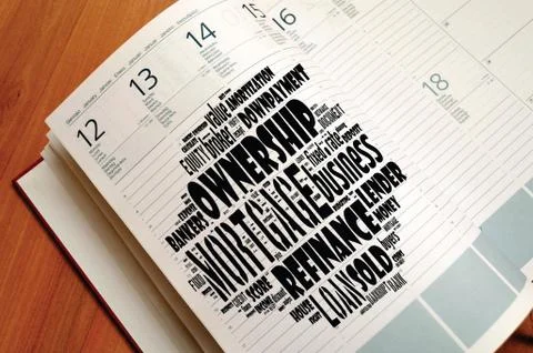 Mortgage word cloud collage Stock Photos