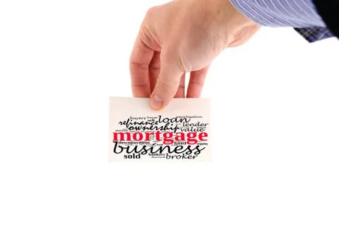 Mortgage word cloud collage Stock Photos