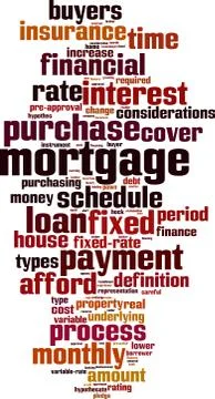 Mortgage word cloud Stock Illustration