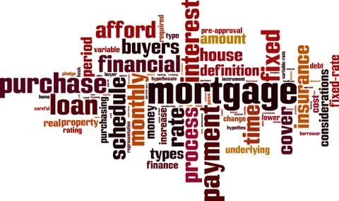 Mortgage word cloud Stock Illustration