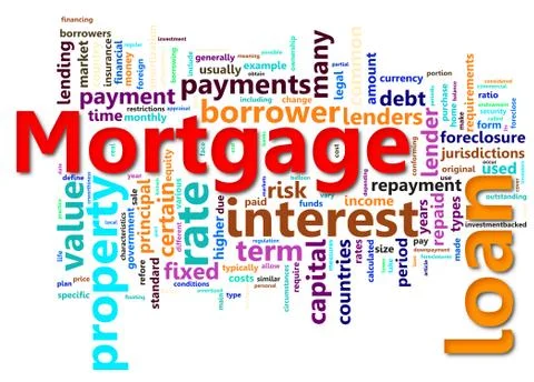 Mortgage wordcloud Stock Illustration