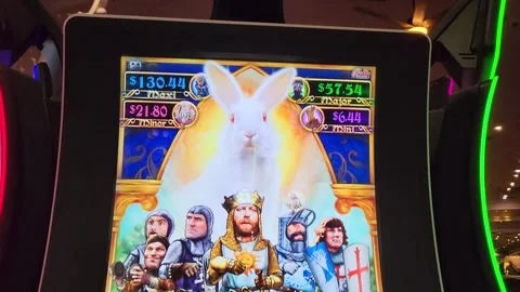 Morty Python and the Holy Grail Killer Bunny Slot Machine Casino Game 動画素材 245021772