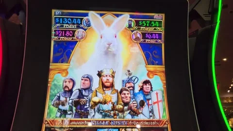 Morty Python and the Holy Grail Killer Bunny Slot Machine Casino Game 動画素材 245021775