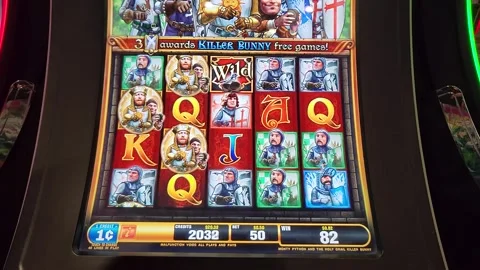 Morty Python and the Holy Grail Killer Bunny Slot Machine Casino Game 動画素材 245021785