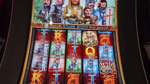 Morty Python and the Holy Grail Killer Bunny Slot Machine Casino Game 動画素材 245021787