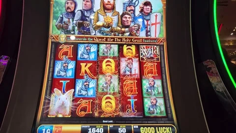 Morty Python and the Holy Grail Killer Bunny Slot Machine Casino Game 動画素材 245021811