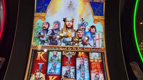 Morty Python and the Holy Grail Killer Bunny Slot Machine Casino Game 動画素材 245021813
