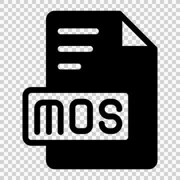 Mos Icon Glyph design. image extension format file type icon.  Stock Illustration