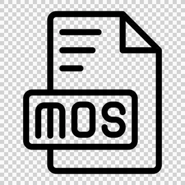 Mos icon outline style design image file. image extension format file type icon. Stock Illustration