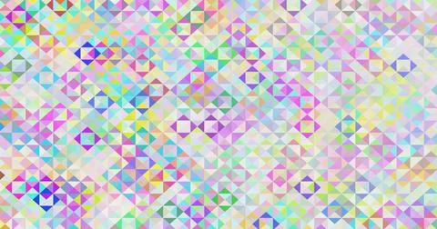 Mosaic abstract background pattern of geometric shapes rainbow color Stock Illustration