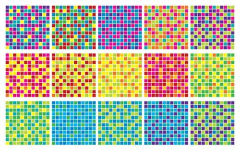 Mosaic abstract backgrounds in vector format. Stock Illustration