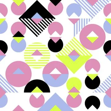 Mosaic abstract geometric swatch pattern background vector seamless modern in Stock Illustration