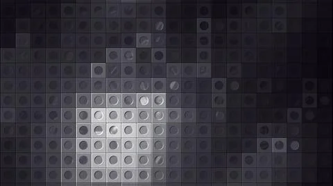 Mosaic in abstraction. Motion. A constructor consisting of small figures that Stock Illustration