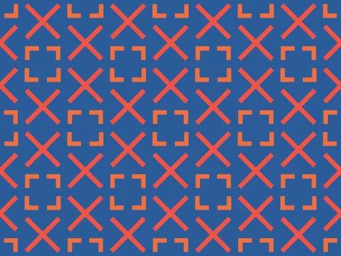 Mosaic and  square on a seamless spring pattern. Stock Illustration