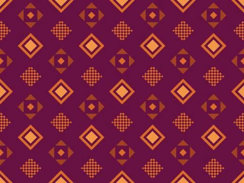 Mosaic and  square on a seamless spring pattern. 스톡 일러스트