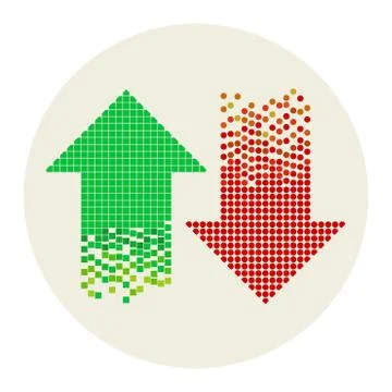 Mosaic arrows - vector illustration Stock Illustration
